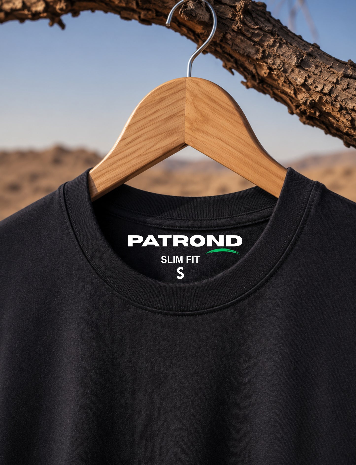 Stretch Slim Fit T-Shirt — Black
