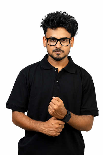 Essential Polo Tee – Black