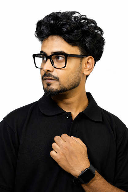 Essential Polo Tee – Black