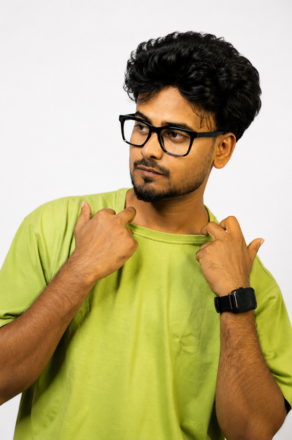 Essential Oversized Tee –  Parrot-Green
