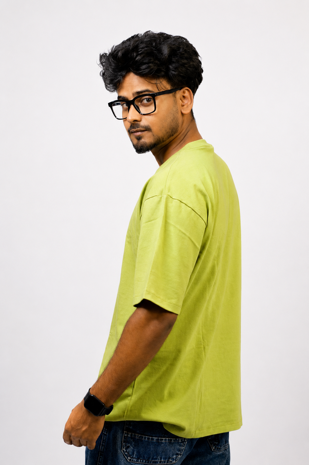 Essential Oversized Tee –  Parrot-Green