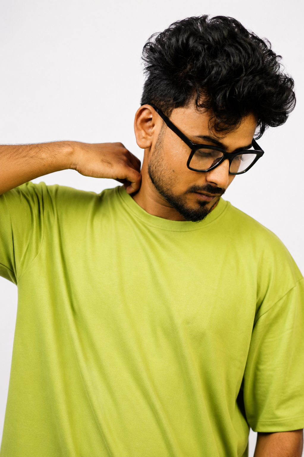 Essential Oversized Tee –  Parrot-Green