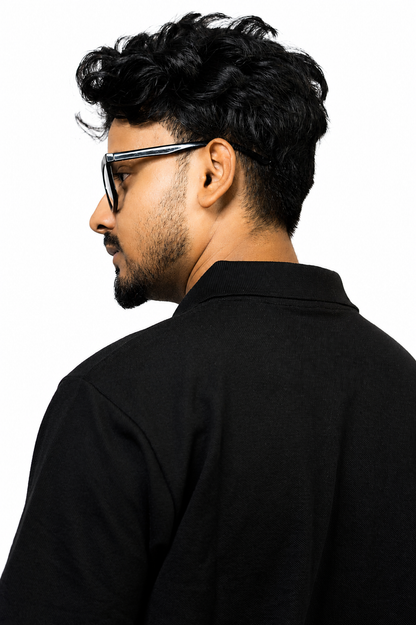 Essential Polo Tee – Black