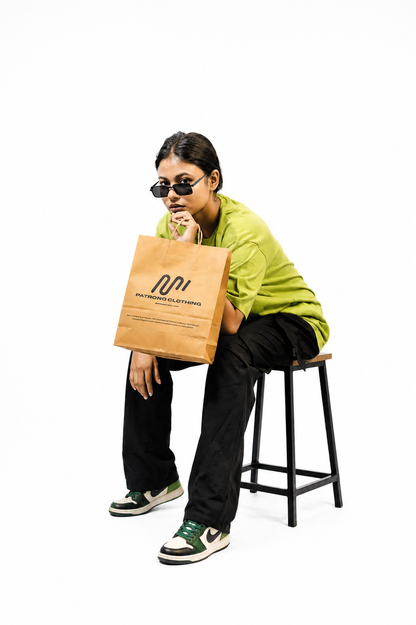Essential Oversized Tee –  Parrot-Green