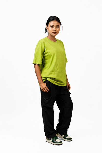Essential Oversized Tee –  Parrot-Green
