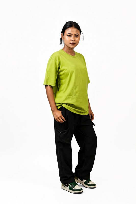 Essential Oversized Tee –  Parrot-Green