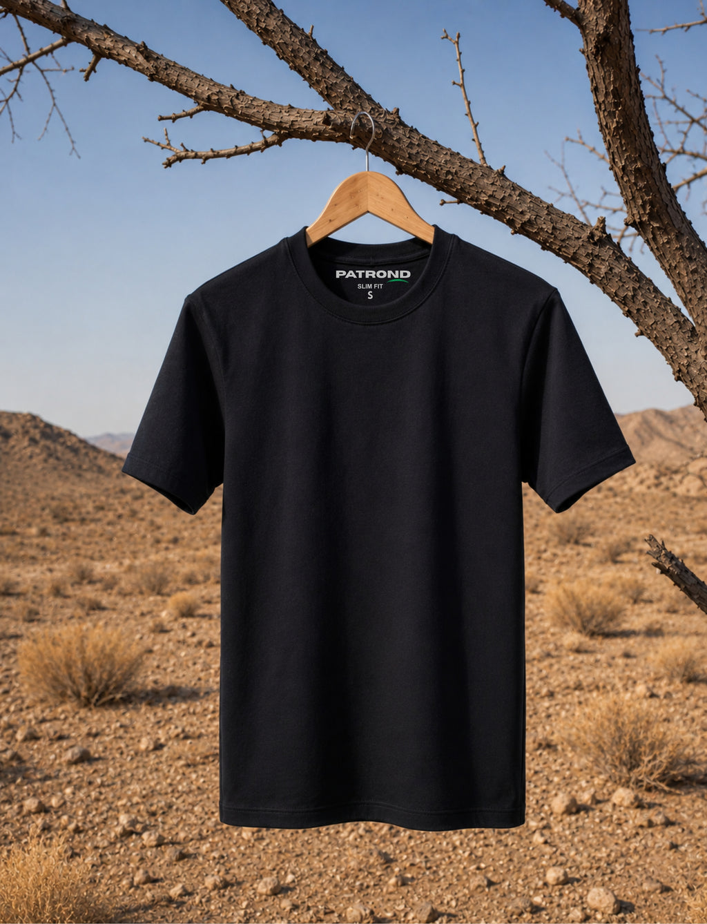Stretch Slim Fit T-Shirt — Black