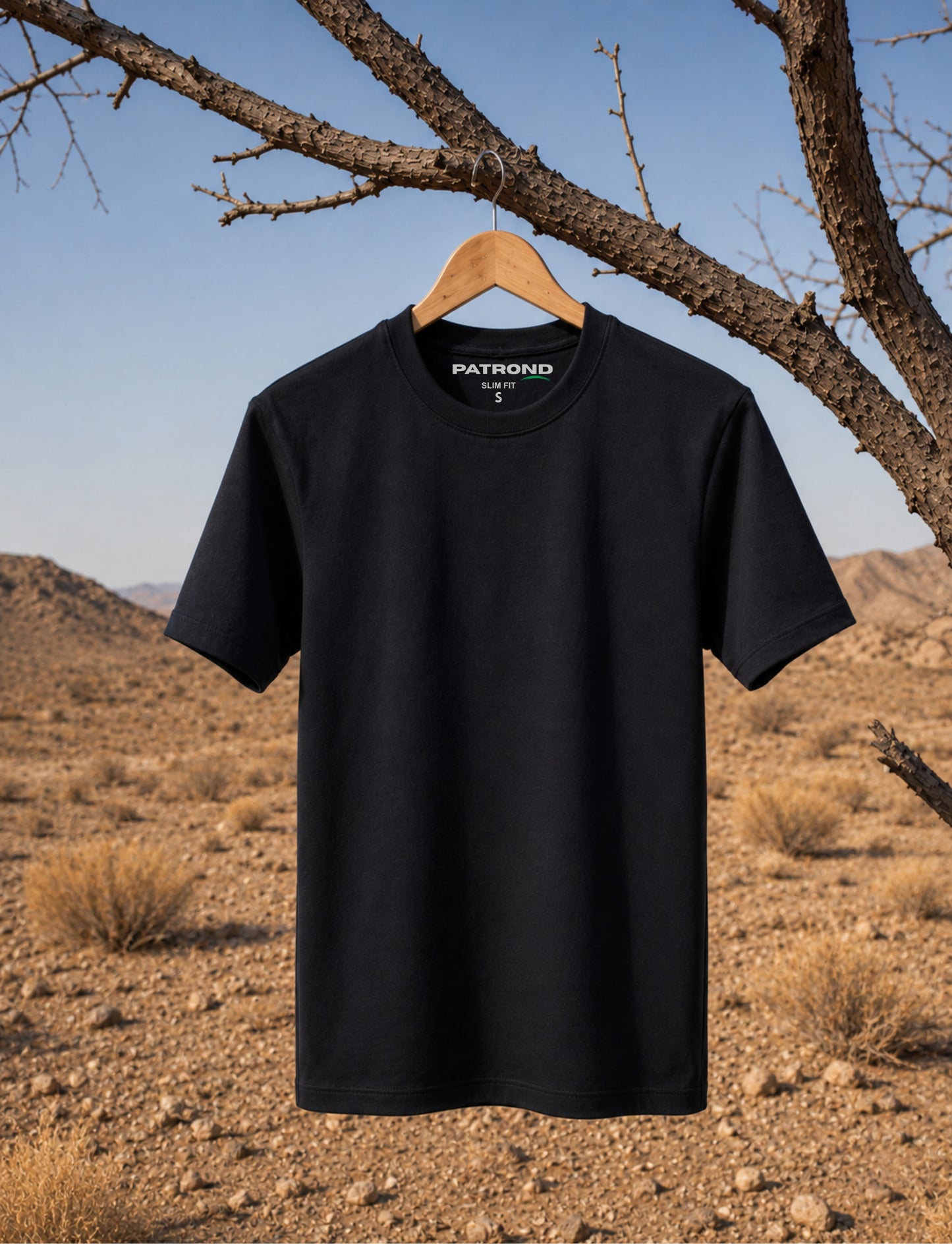 Stretch Slim Fit T-Shirt — Black