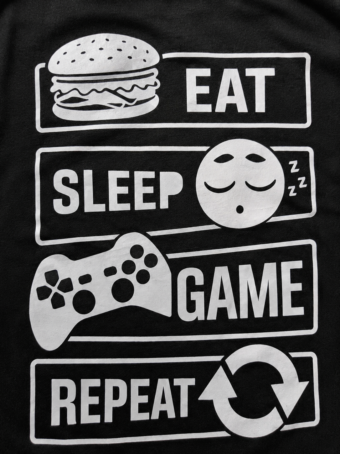 Eat Sleep Game Repeat Oversized T-Shirt
