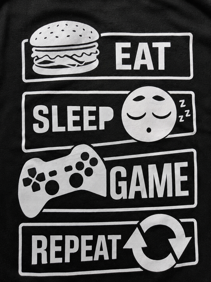 Eat Sleep Game Repeat Oversized T-Shirt