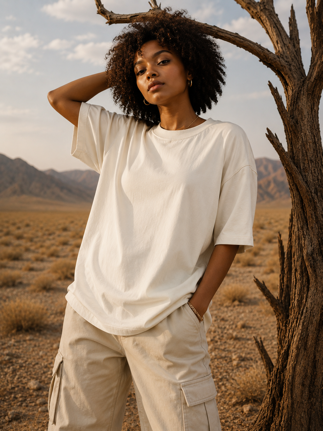 Essential Oversized Tee – White