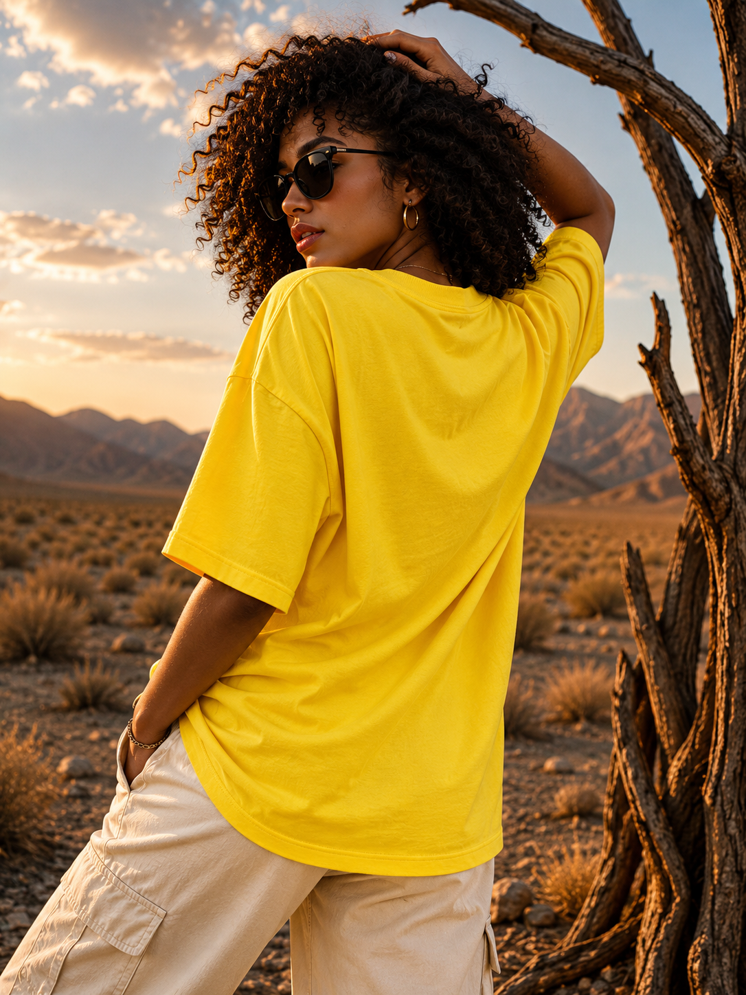 Essential Oversized Tee - Yellow