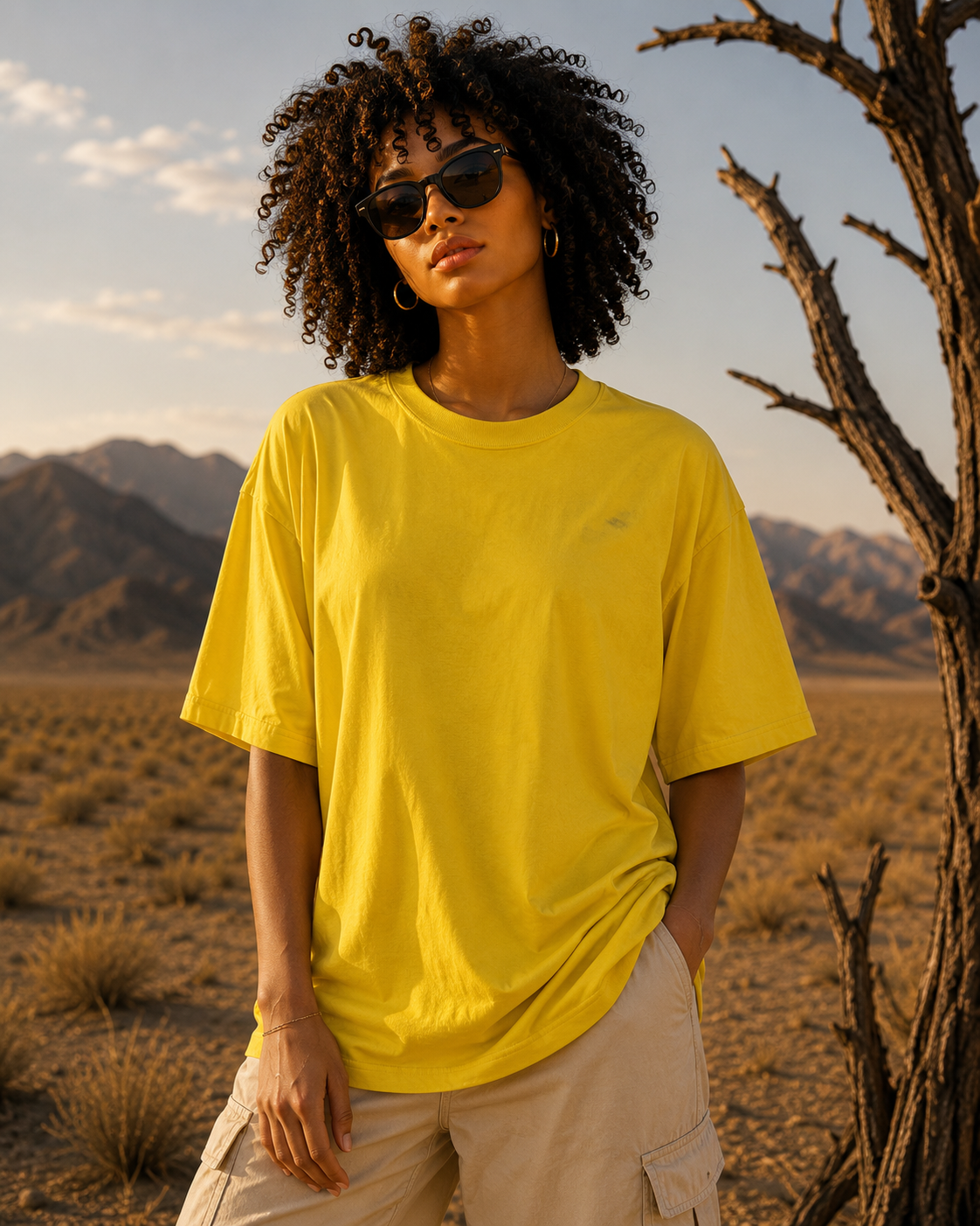 Essential Oversized Tee - Yellow