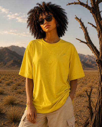Essential Oversized Tee - Yellow