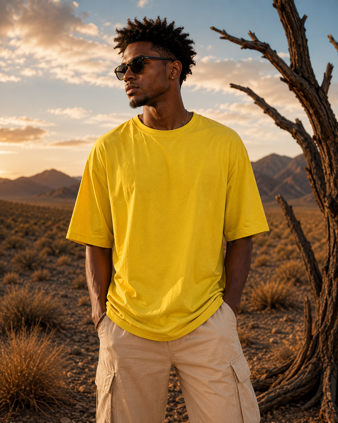Essential Oversized Tee - Yellow