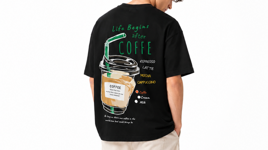 Life Begins After Coffee Oversized Tee